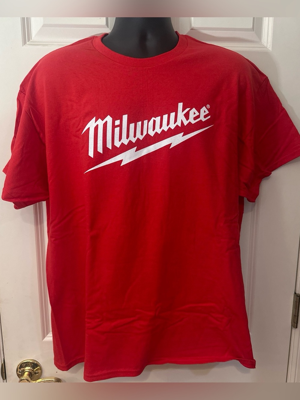 Milwaukee Tools Original Red Logo Crewneck T-Shirt - Brand New.  Size:  XL